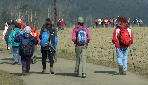 Turisté z Vysočiny o prvním jarním dnu zahájili sezónu ve Žďáře nad Sázavou